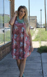 Addictive Dress-Floral Steer and Indian Headdress