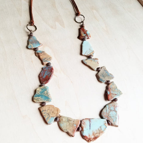 Aqua Terra Slab Necklace