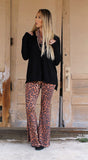 Leopard Flare Pants