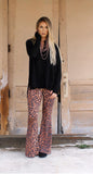 Leopard Flare Pants