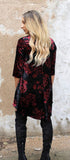 Addictive Dress-Velvet Red and Black