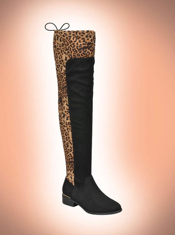 Epic Leopard Over the Knee Boots