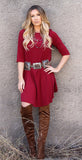 Addictive Dress-Burgundy