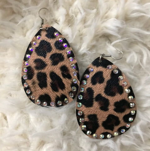Couldn’t Love You More Leopard & Stone Earrings