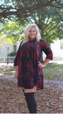 Addictive Dress-Velvet Red and Black