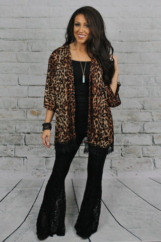 Sheer Leopard Kimono.