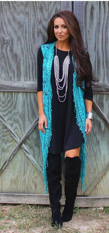 Captivating Crochet Long Vest