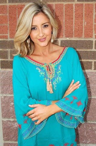 Embroidery Baby Doll Top