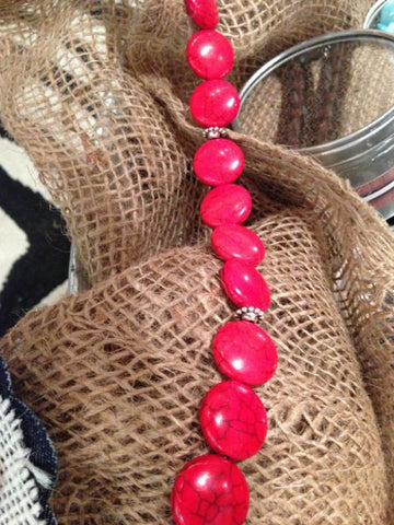 Secret Straps-Red Beaded Straps