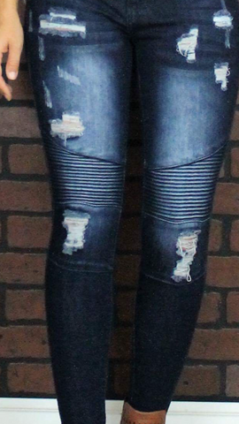 Biker Babe Jeans-Darkwash
