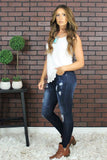 Biker Babe Jeans-Darkwash