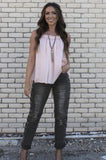 Tying it Together Boyfriend Jeans-Olive