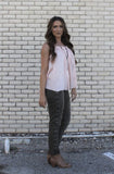 Tying it Together Boyfriend Jeans-Olive