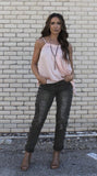 Tying it Together Boyfriend Jeans-Olive