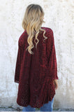 Burgundy Leopard Kimono