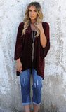 Burgundy Leopard Kimono