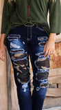 Military Patch Boyfriend Jeans