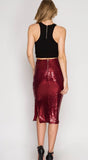 Sequin Pencil Skirt