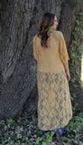 Spicy Mustard Lace Duster