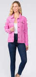 Pink Denim Jacket