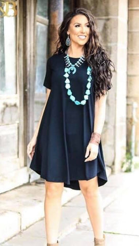 Addictive Dress-Black-short sleeve