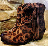 Can't Get Enough Leopard Fringe Boots