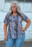 Snakeskin Print Top