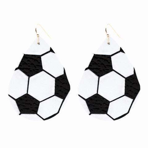 Soccer Leather Earrings