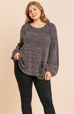 Ash Brown Distressed Sweater