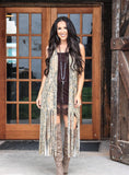 Mossy Oak Fringe Suede Vest