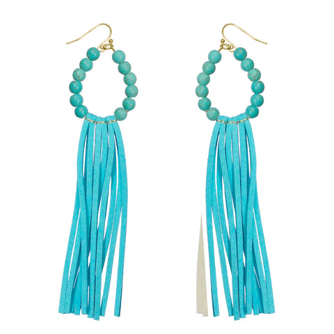 Turquoise Fringe Earrings