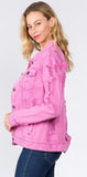 Pink Denim Jacket