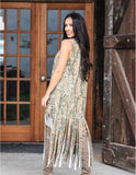 Mossy Oak Fringe Suede Vest