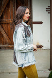 Snakeskin Sequin Denim Jacket