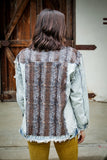 Snakeskin Sequin Denim Jacket