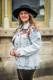 Rose Gold Sequin Denim Jacket