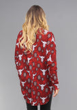 Wearing Waffle Top-Red