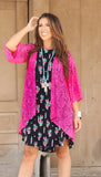 Hot Pink Lace Kimono