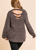 Ash Brown Distressed Sweater