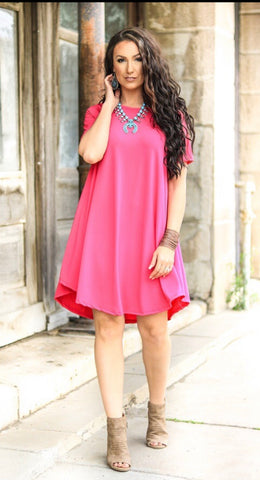 Addictive Dress-Hot Pink