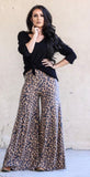 Vintage Leopard Wide Leg Pants