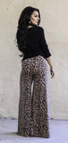 Vintage Leopard Wide Leg Pants